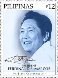 Marcos centennial stamp