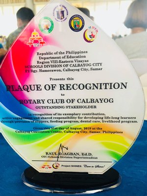 Rotary Club of Calbayog award