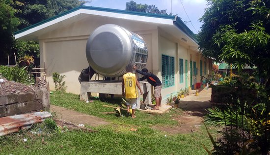 Rainwater collection system at JD Garcia Elementary School