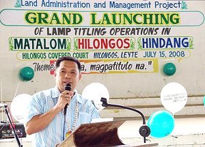 Land titling activity in Leyte