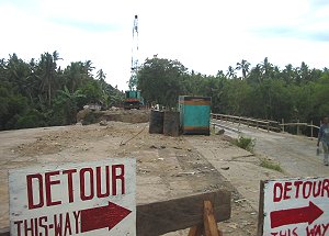 A bridge construction at Calbayog-Gatanguit road section