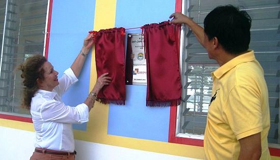 turnover ceremony of the newly built day care center