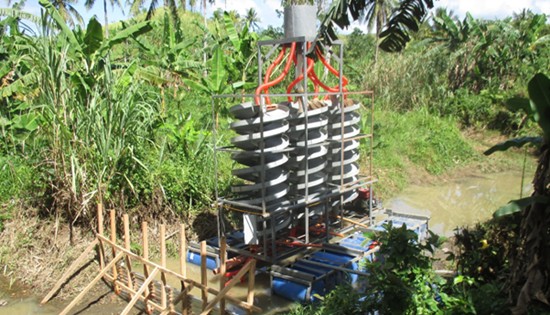 spiral machine for panning in gold exploration