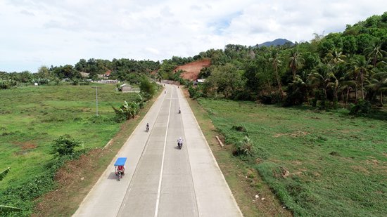 completed road widening project at Brgy. Sabang Section, Naval, Biliran