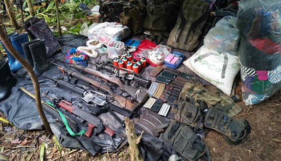 seized high powered firearms in Northern Samar