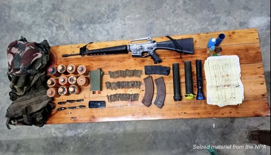 Seized materiel from the NPA