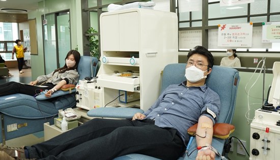 blood donation drive in South Korea