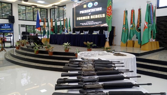 surrendered firearms from NPA