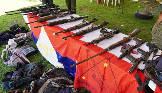 recovered assorted weapons from the NPA