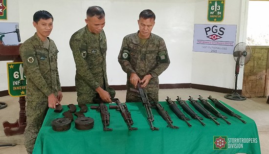 seized high-powered firearms