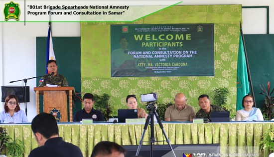 national amnesty program forum and consultation in Samar