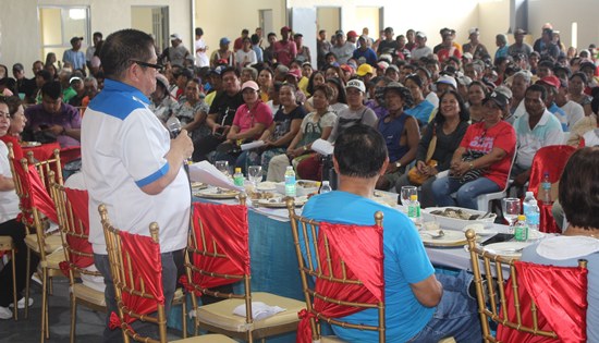 District Engineer Herminio Gulmatico during the turnover and blessing ceremony