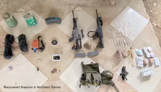 Recovered firearms in Northern Samar