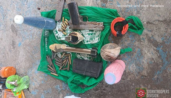 recovered land mine materials