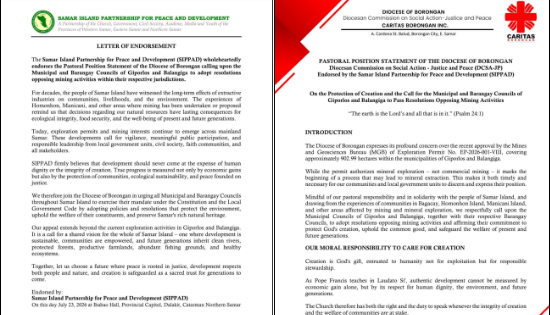 anti-mining pastoral statement