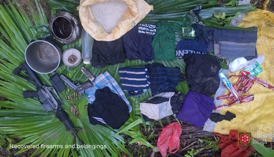 Recovered firearms and belongings