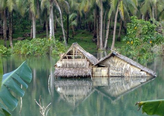 A flooded area in Eastern Samar